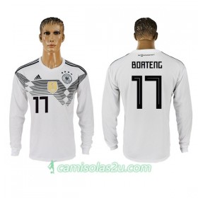 Camisolas de Futebol Alemanha Boateng 17 Equipamento Principal Copa do Mundo 2018 Manga Comprida